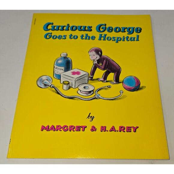 Curious George Book Lot of 8 H.A. Rey 1960s 1980s Hardback Paperback - Picture 4 of 16